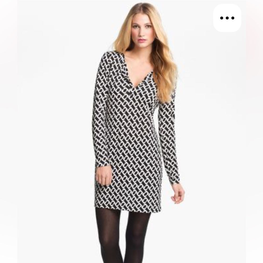 Diane Von Furstenberg Reina Silk Jersey Dress size large (14)